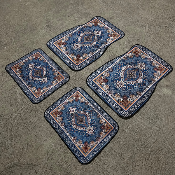 Persian-Style Blue Mini Rugs Set