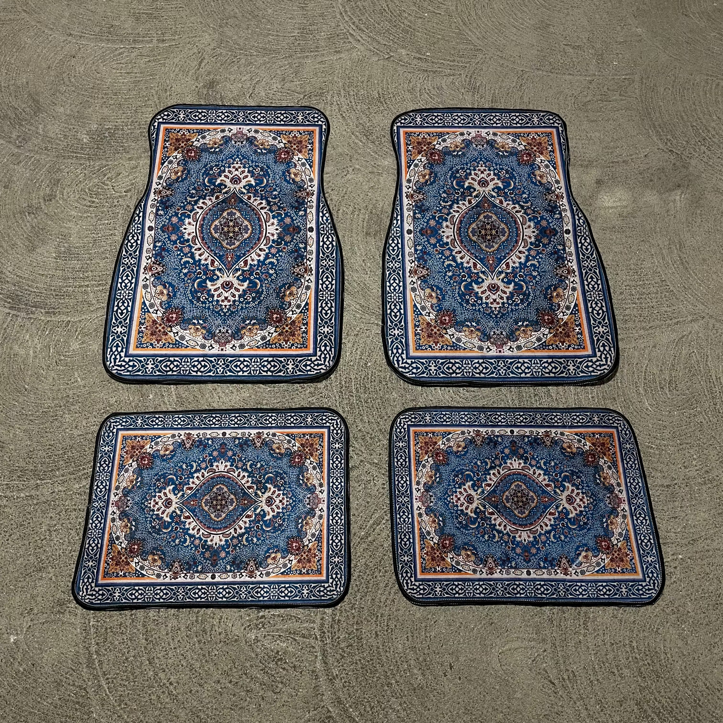 Persian-Style Blue Mini Rugs Set