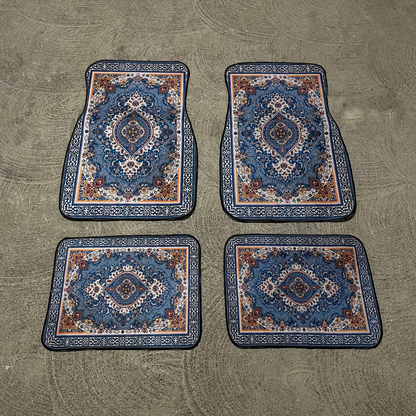 Persian-Style Blue Mini Rugs Set